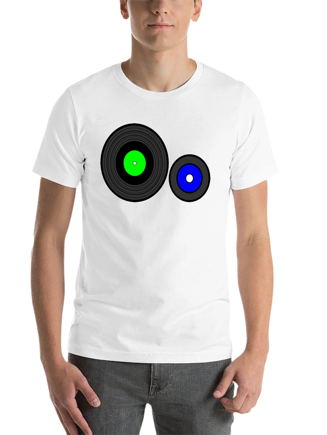Black Retro Record Graphic T-Shirt - Black view 14