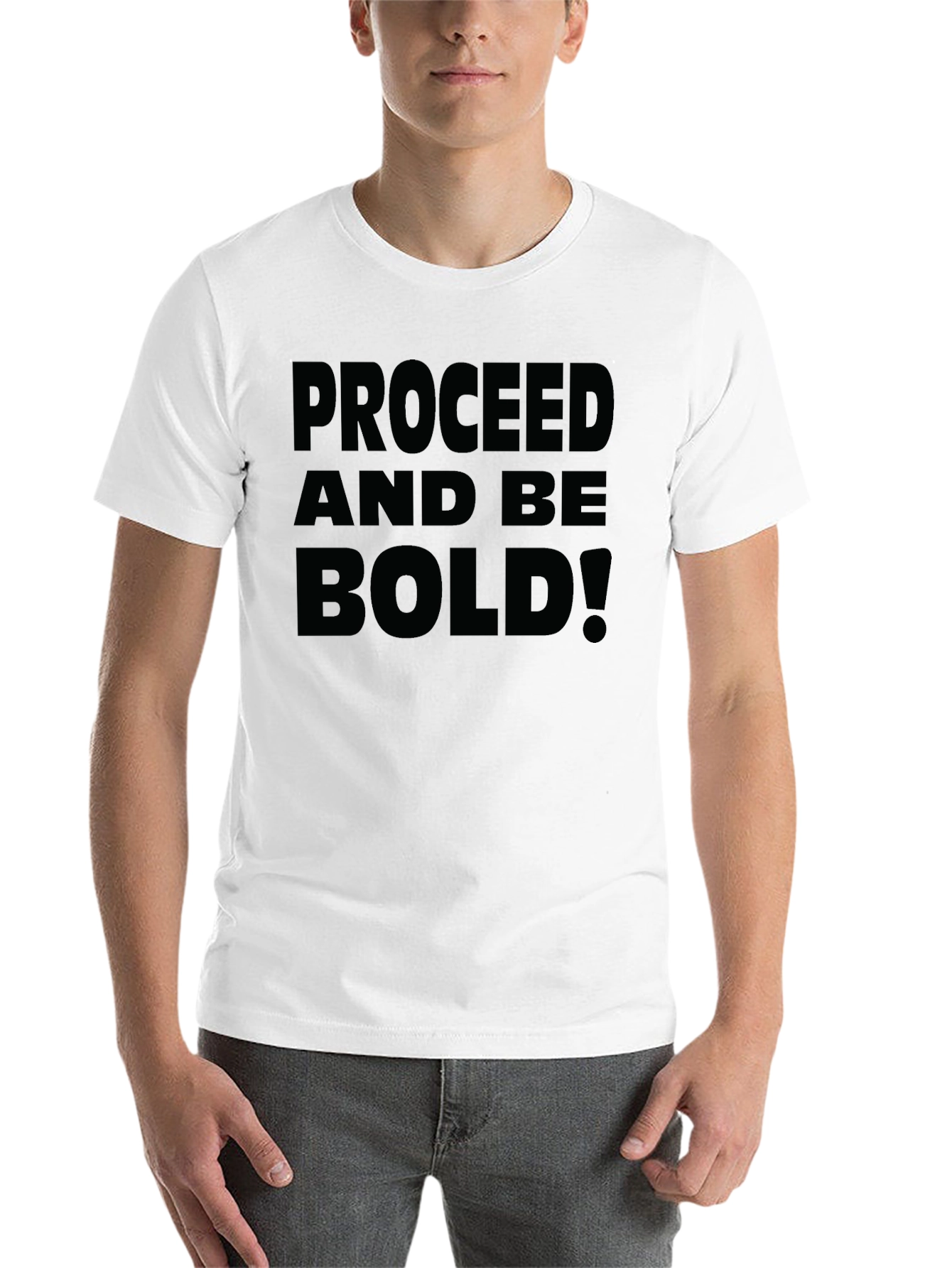 Black Proceed and Be Bold! Graphic Tee - Black view 14