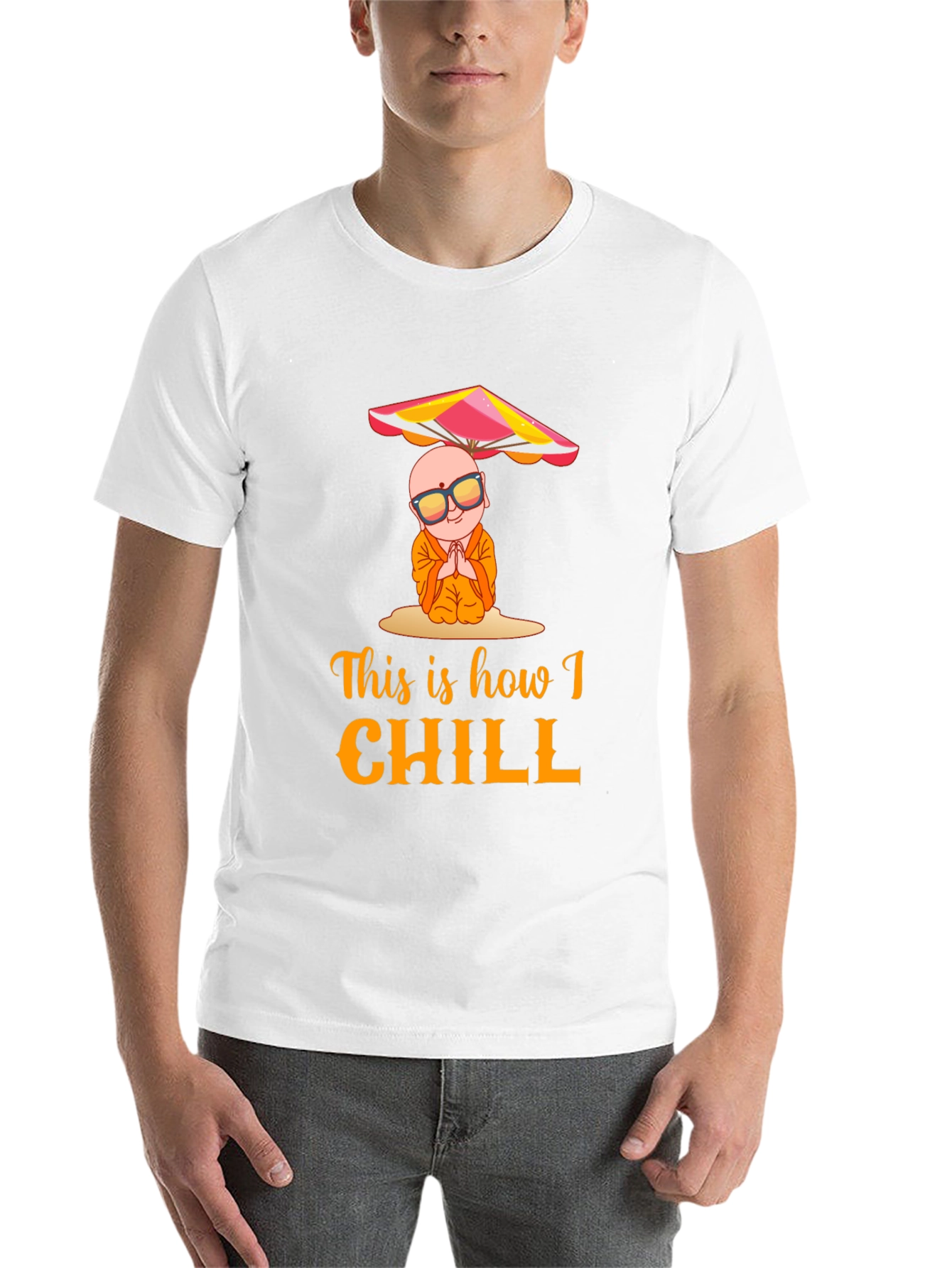 Black Chill Monk Graphic T-Shirt view 14