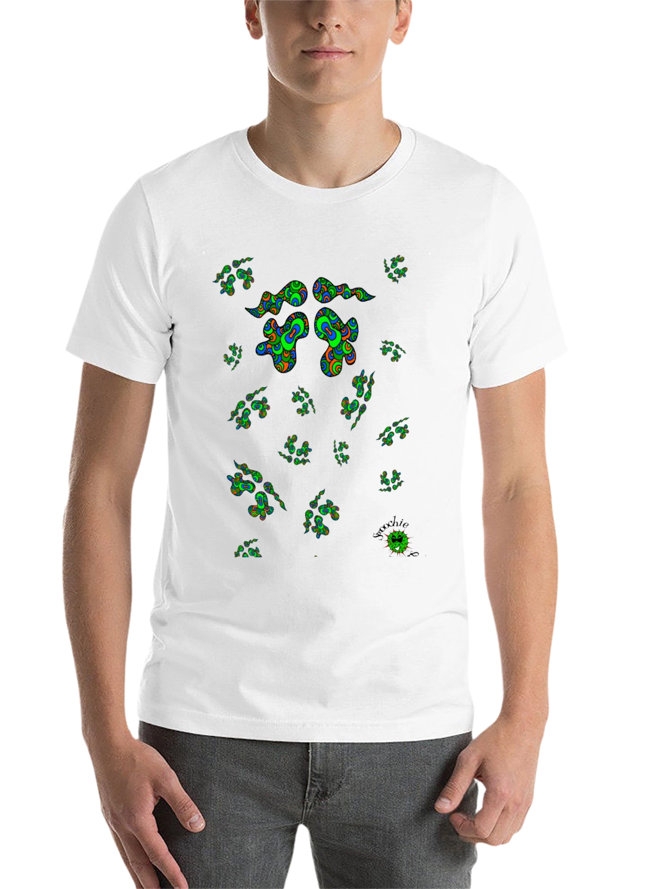 Black Psychedelic Green T-Shirt view 14
