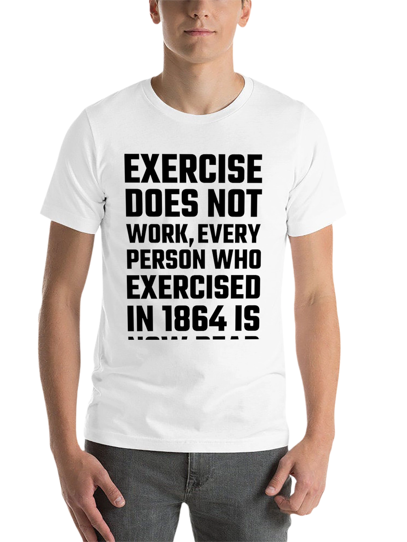 Black Exercise 1864 Funny Graphic Tee view 14