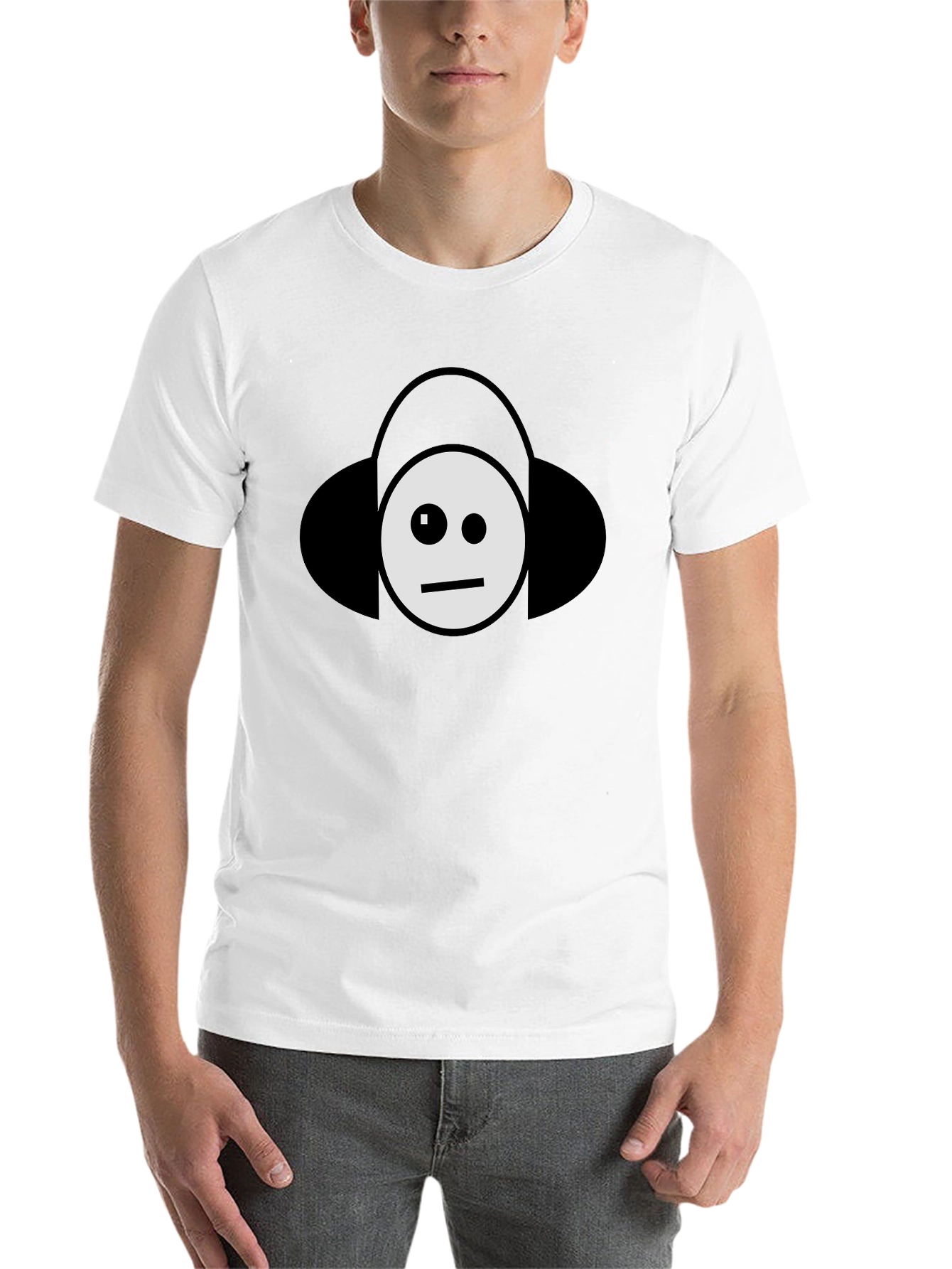 Black Cool DJ Emoji Black T-Shirt view 14