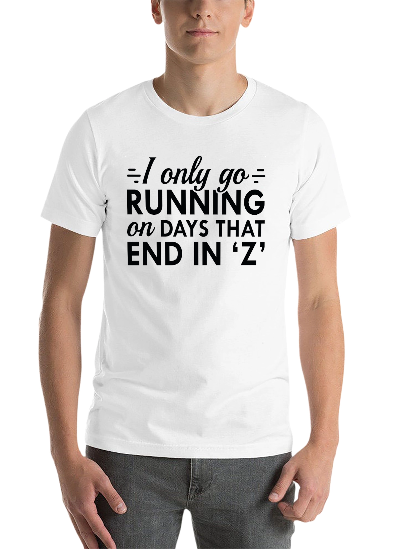 Black Funny Running T-Shirt - Days Ending in 'Z' view 14