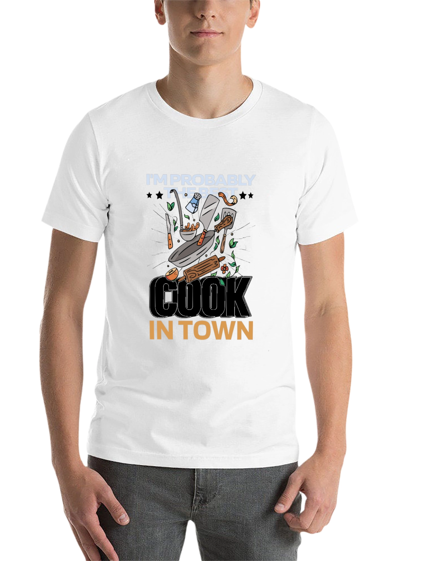 Black Best Cook in Town Graphic T-Shirt - Chef Apparel view 14