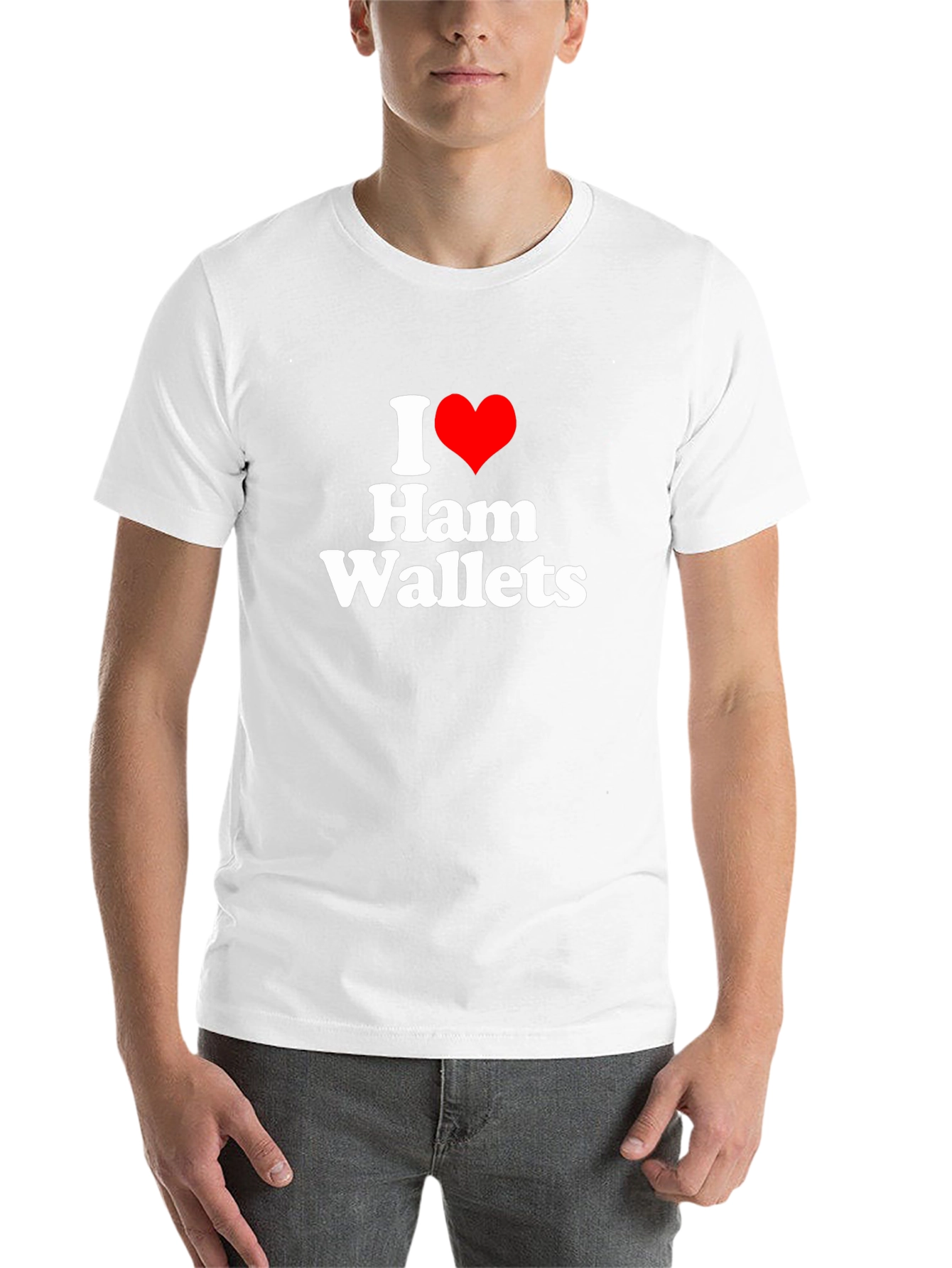 Black I Heart Ham Wallets Funny Graphic Tee view 14
