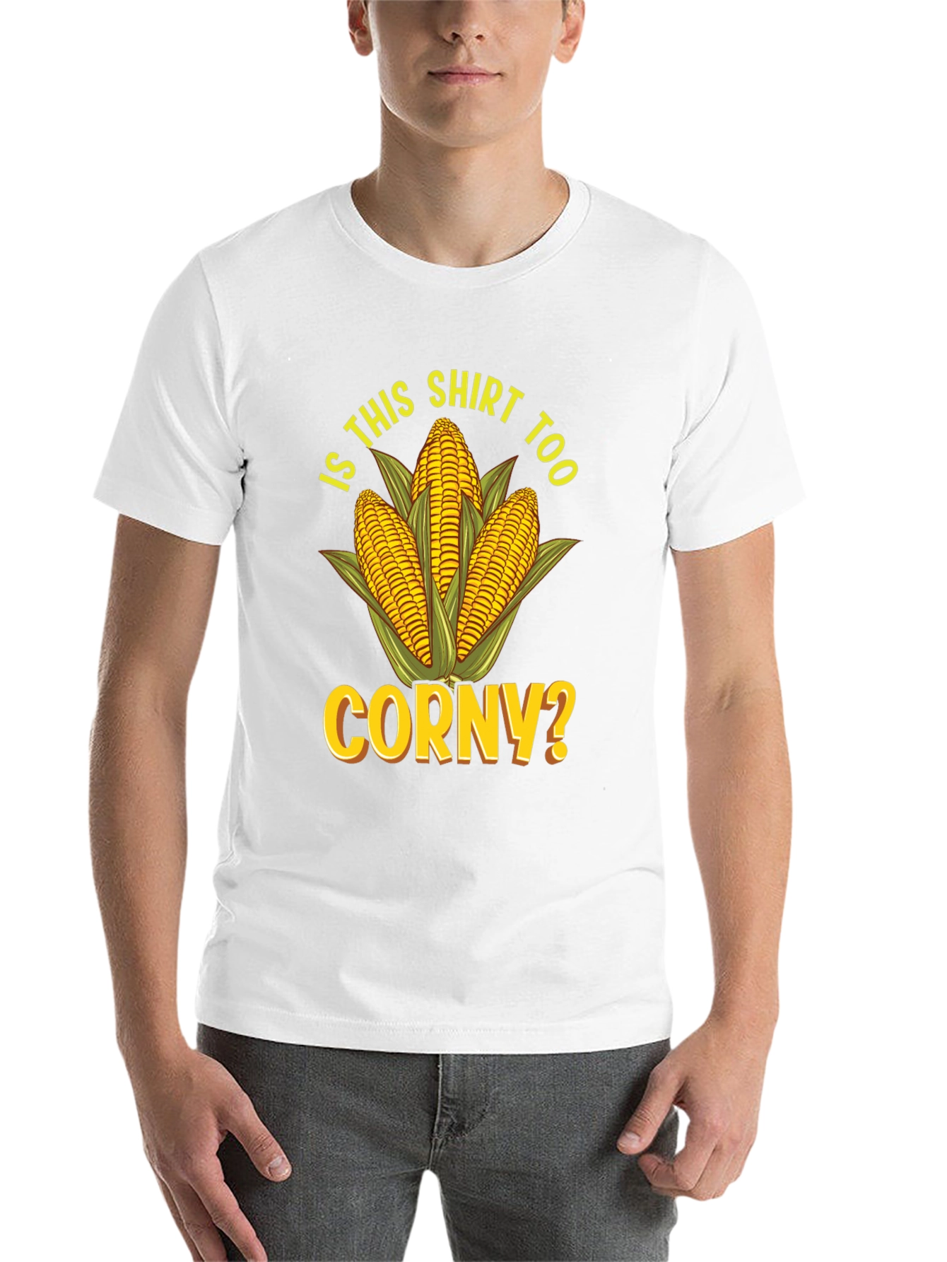 Black Is This Shirt Too Corny? Novelty Graphic Tee view 14