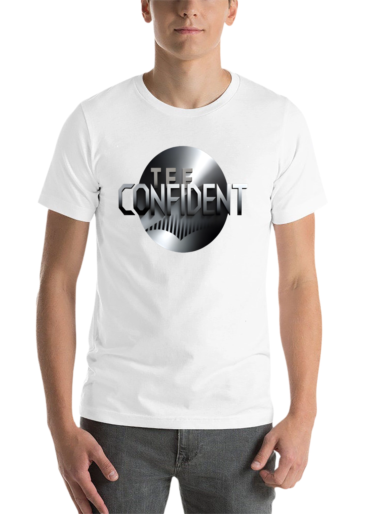 Black Tee Confident Black Graphic T-Shirt - Modern Design view 14