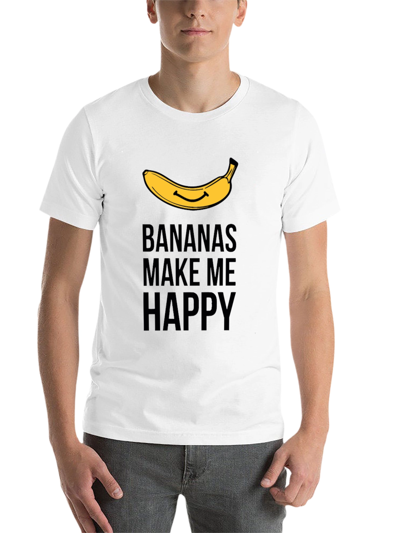 Black Bananas Make Me Happy Graphic T-Shirt view 14