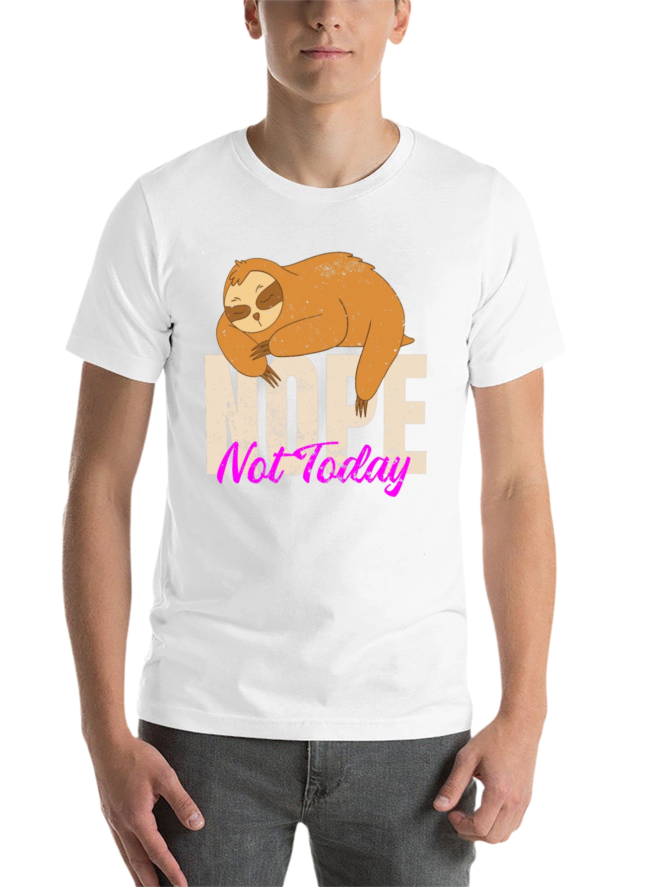 Nope Not Today Sloth Graphic Tee - 14