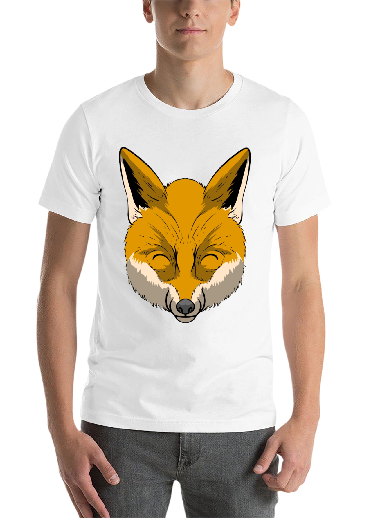 Black Fox Graphic T-Shirt - Cool Animal Design view 14