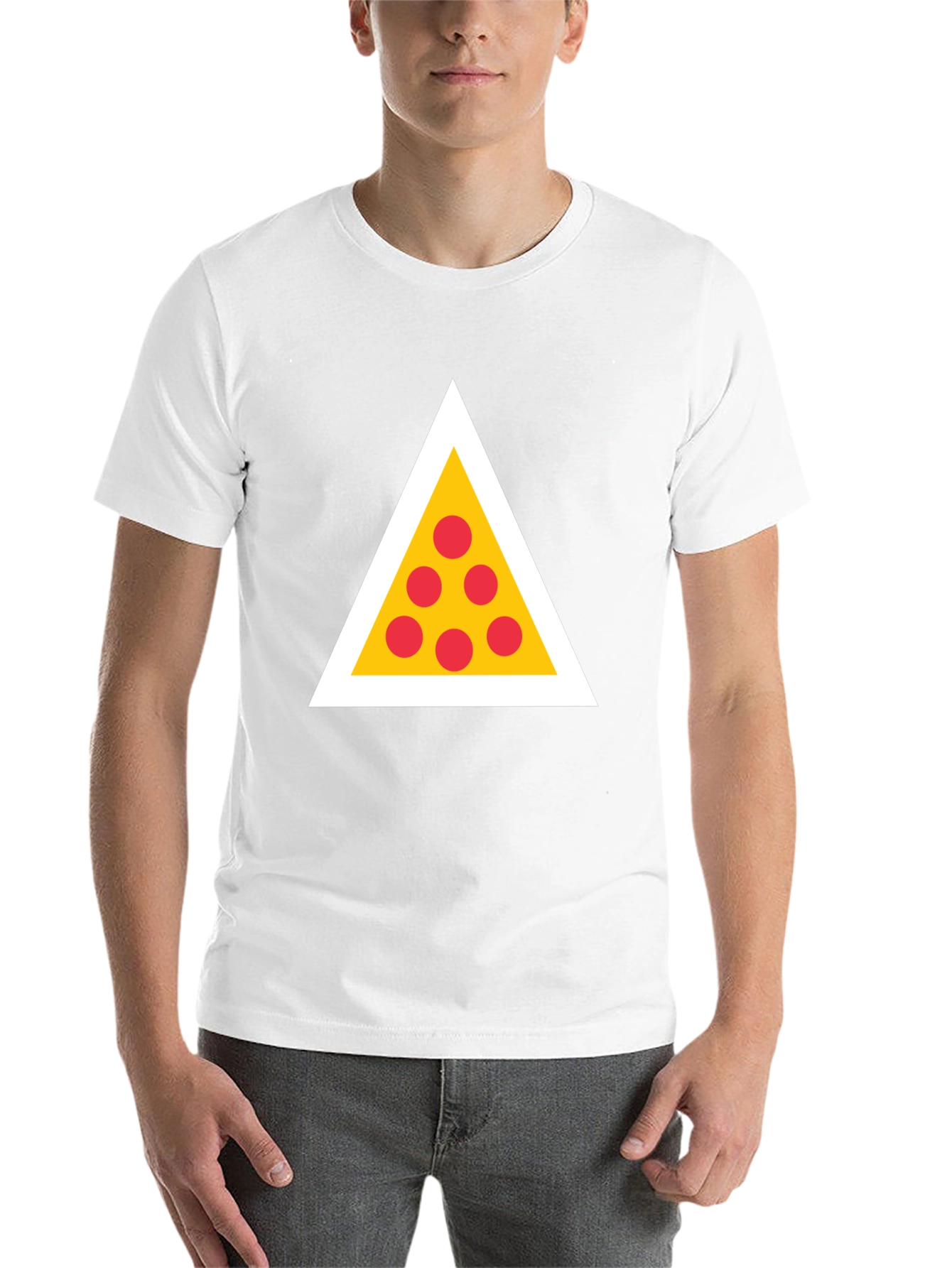 Black Pizza Triangle Graphic Tee - Black view 14