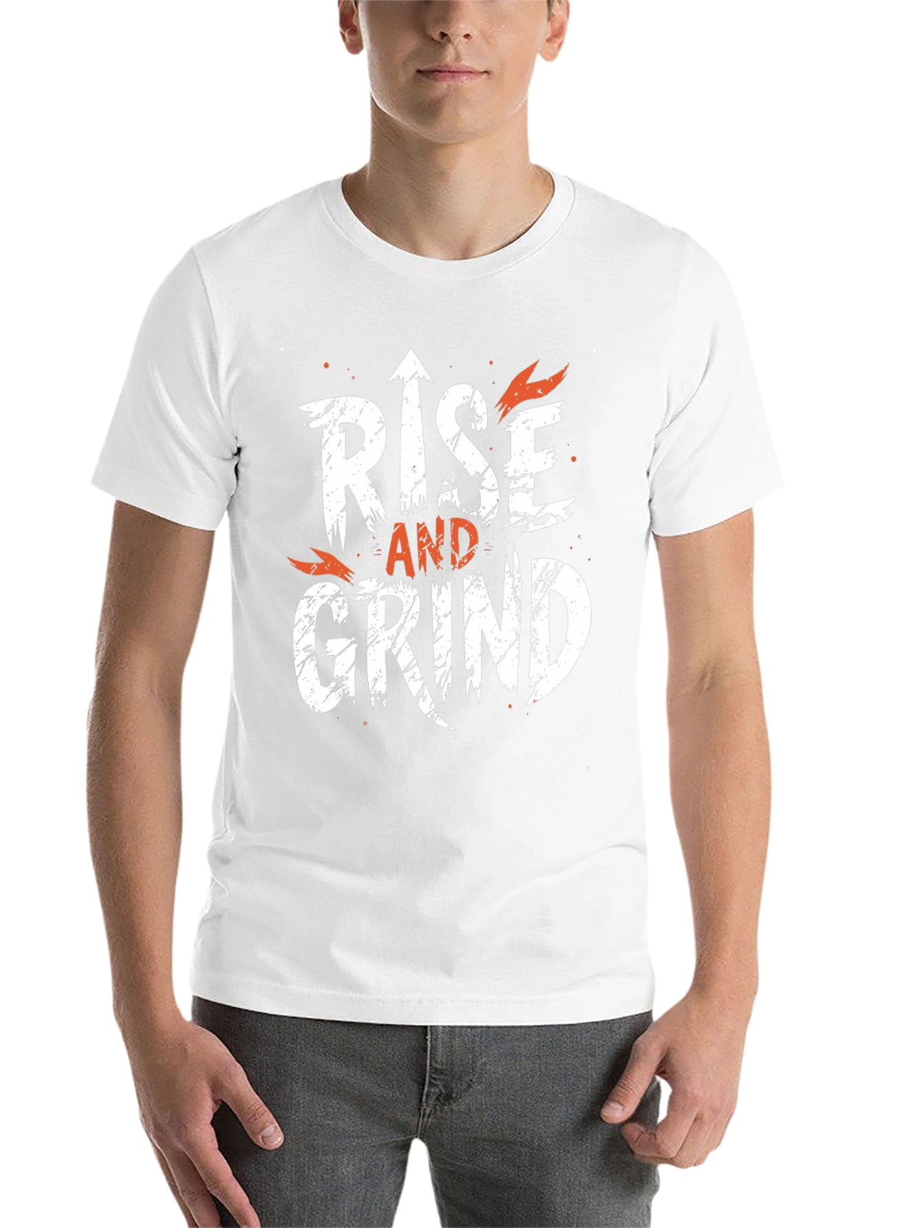 Black Rise and Grind Graphic Tee - Motivational T-Shirt view 14