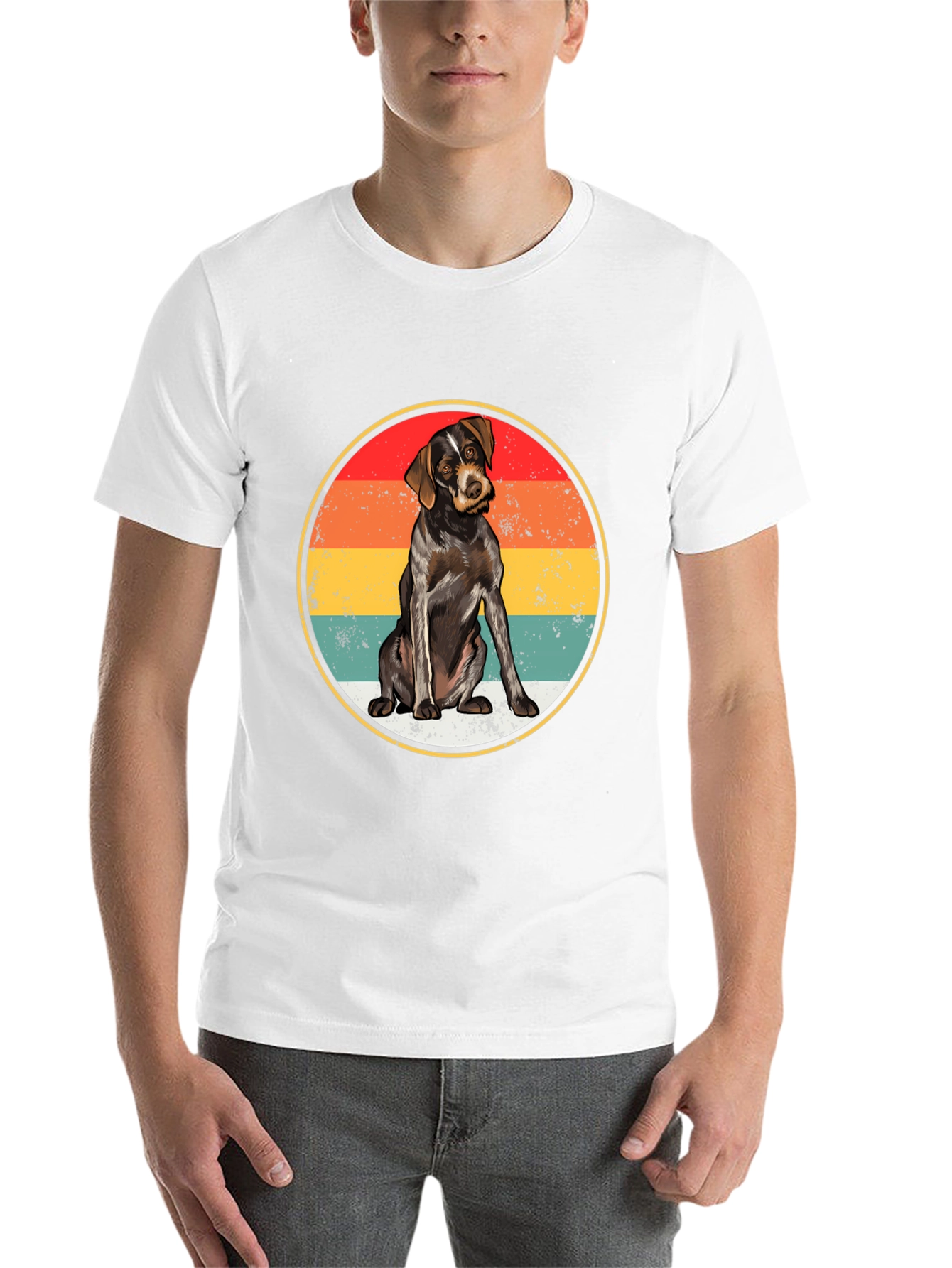 Black Vintage Dog Graphic Tee - Black T-Shirt view 14