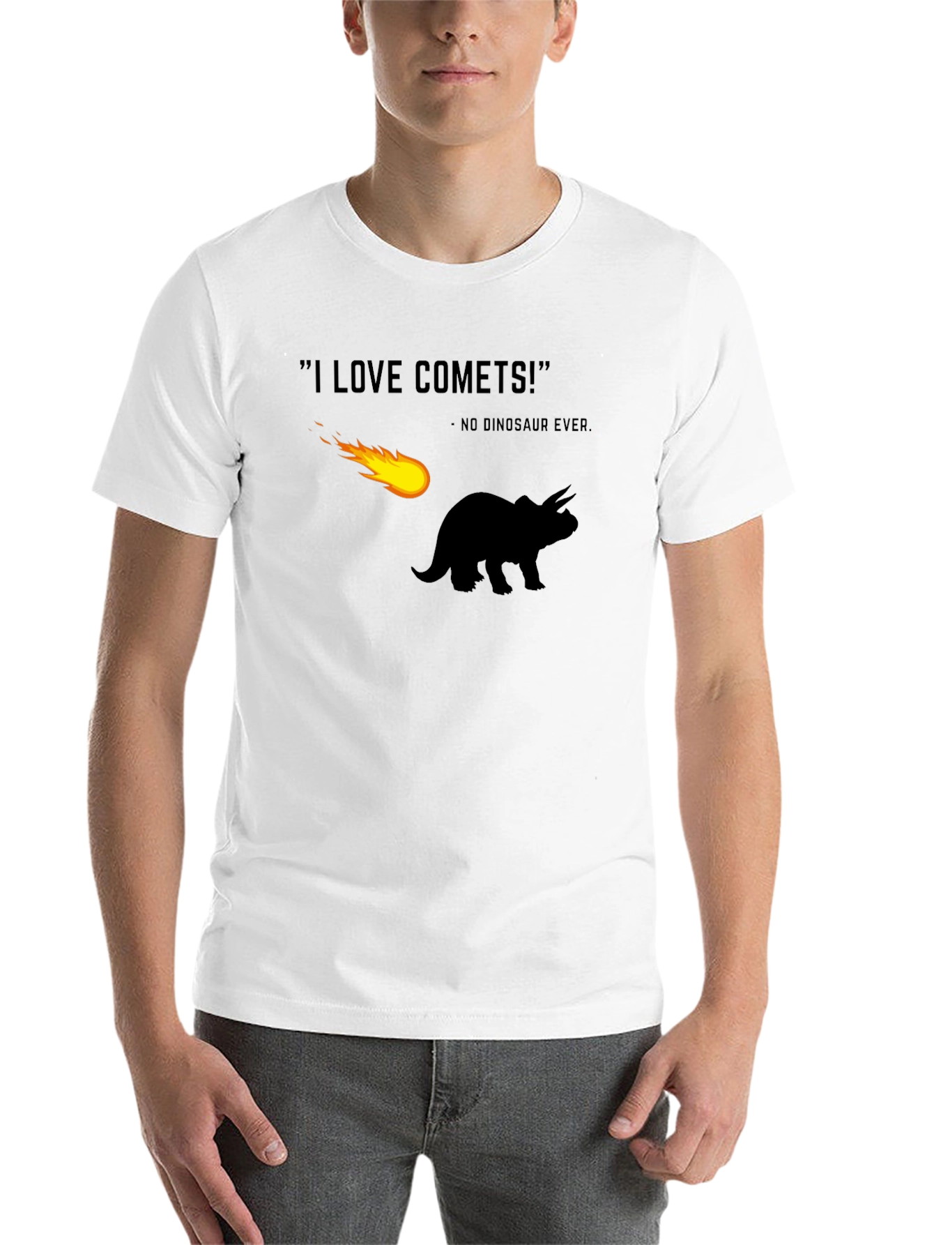 Black Dinosaur Comet T-Shirt - No Dinosaur Ever! view 14