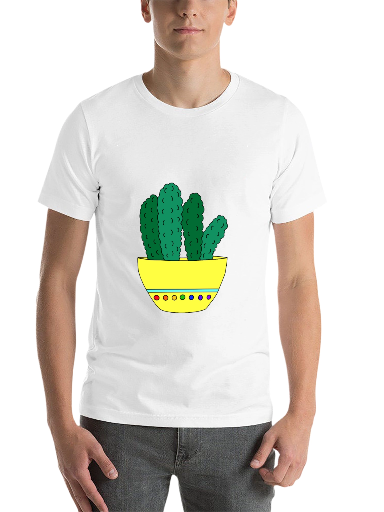 Black Cactus Graphic Tee - Unique Colorful Design view 14