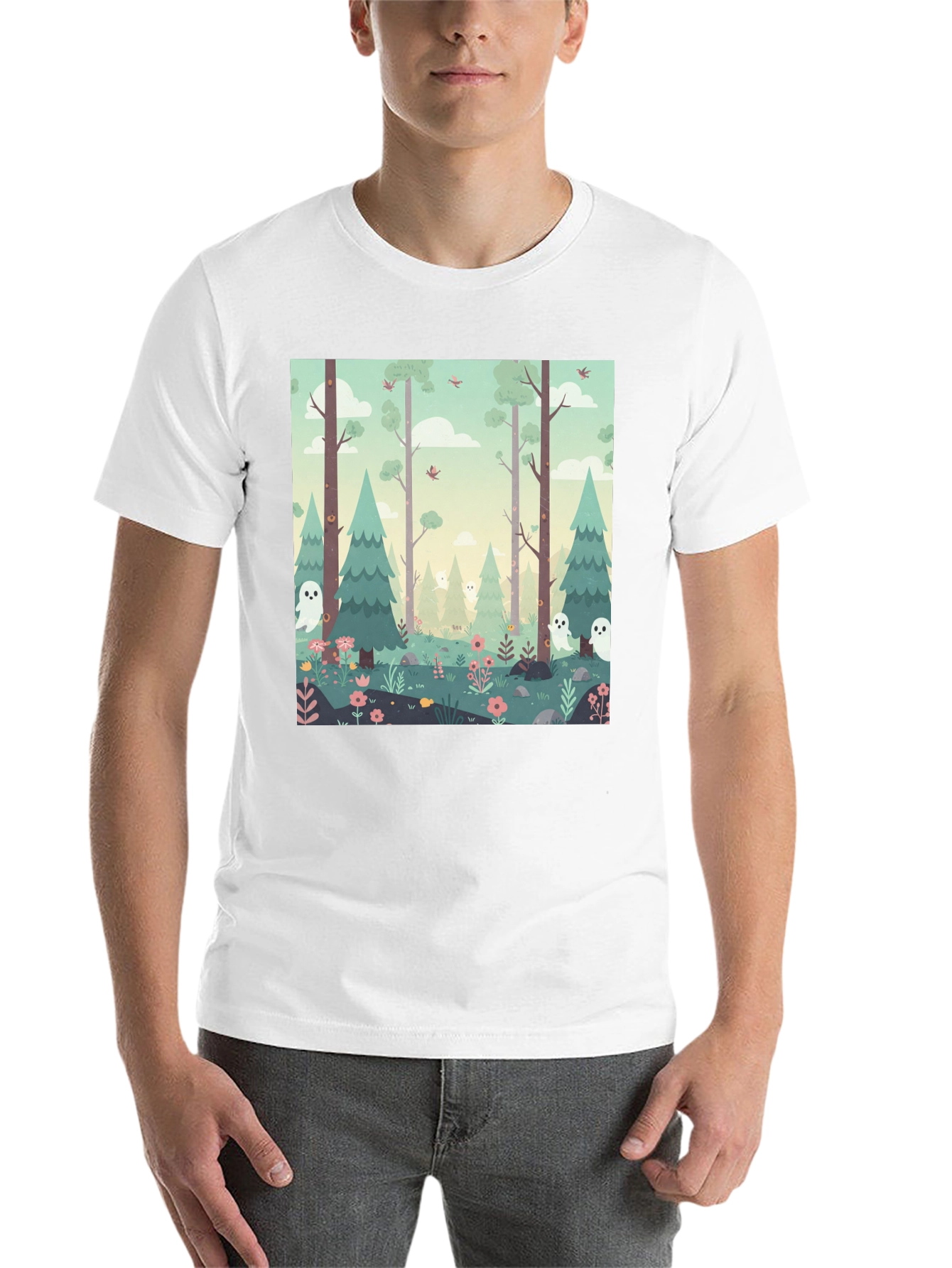 Spooky Forest Graphic Tee - Unique Halloween T-Shirt - 14