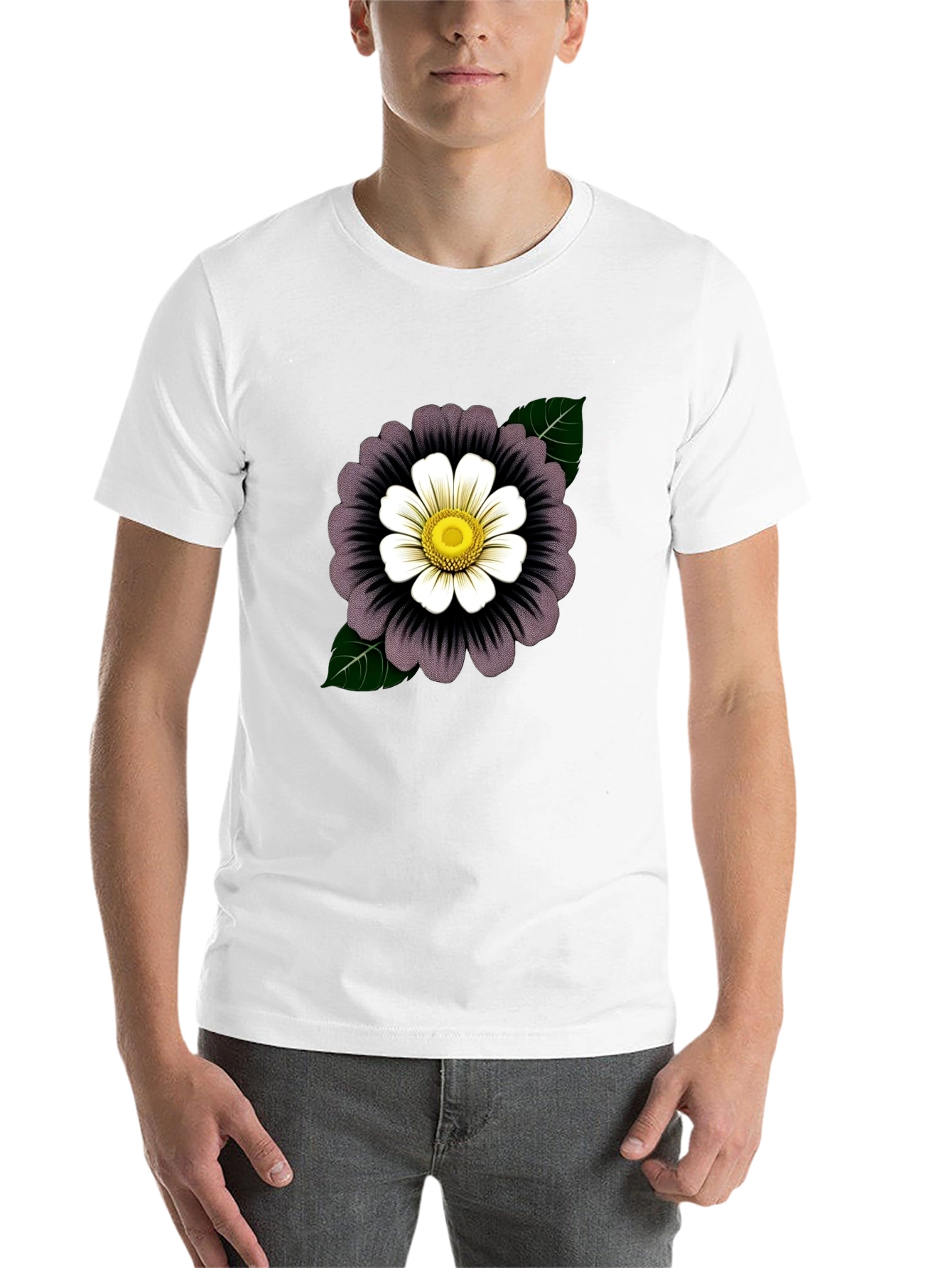 Black Floral Graphic Tee - Stylish Black T-Shirt view 14