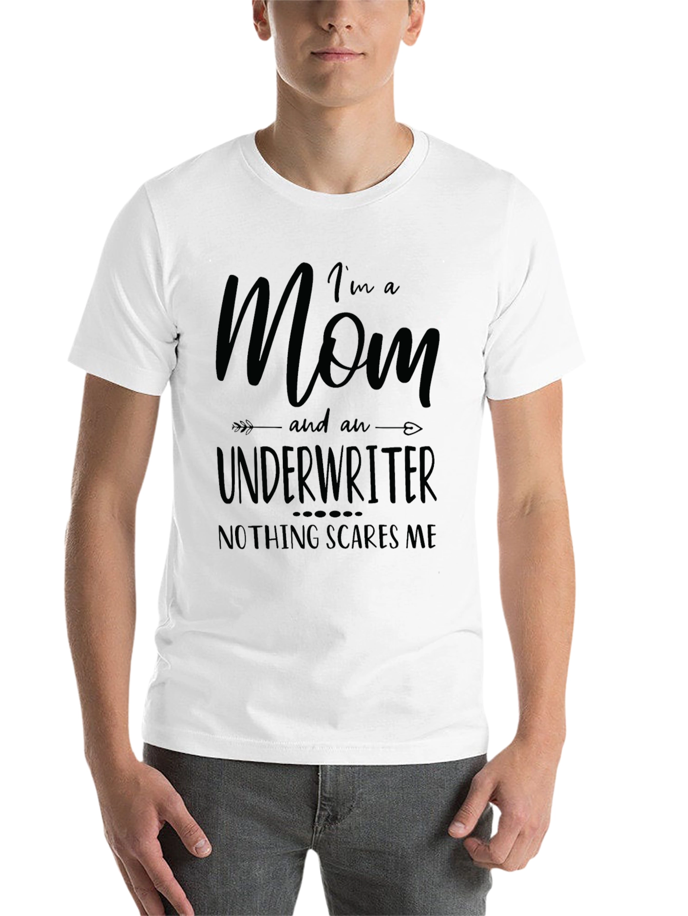 Black Mom Underwriter T-Shirt - Nothing Scares Me! view 14