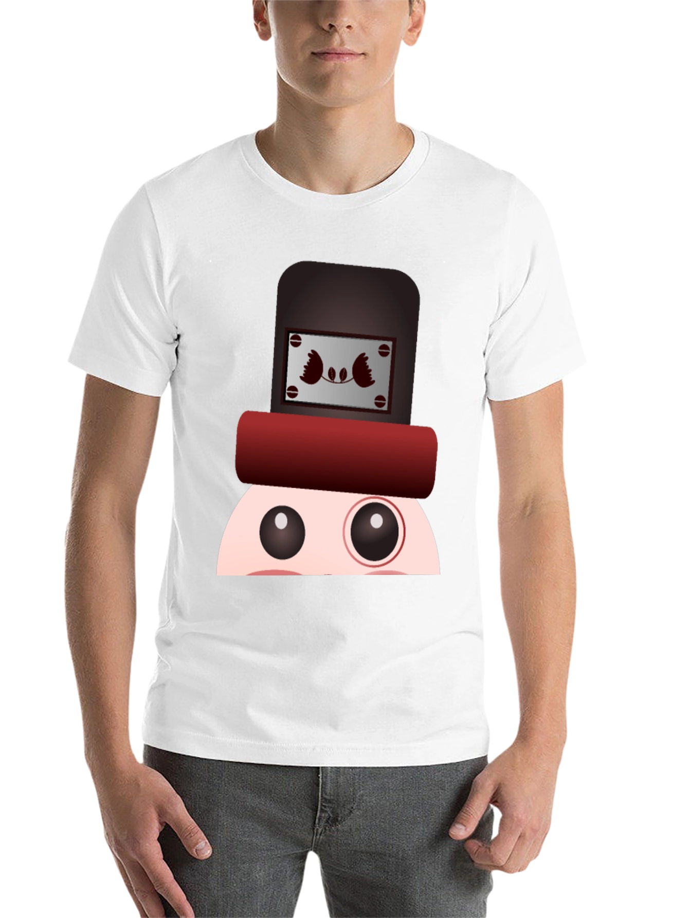 Black Funny Cartoon Character T-Shirt view 14