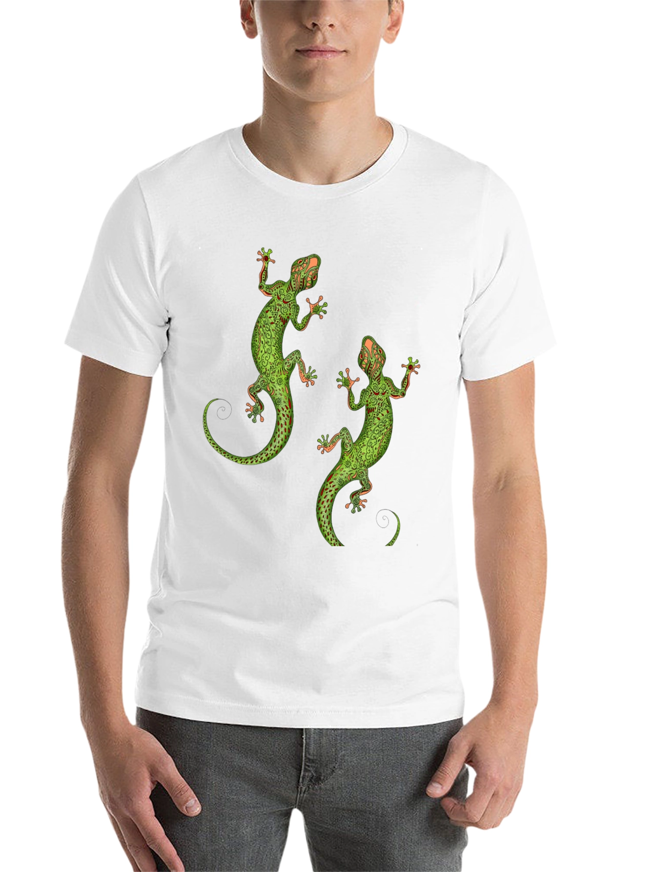Black Lizard Graphic Tee - Unique Reptile Print view 14