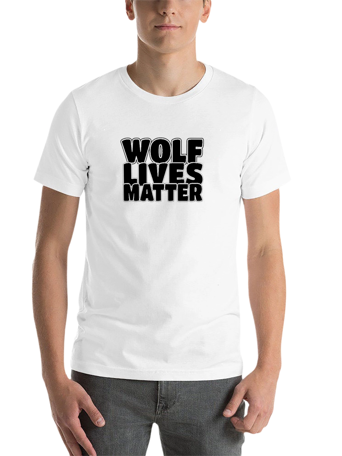 Black Wolf Lives Matter Graphic Tee view 14
