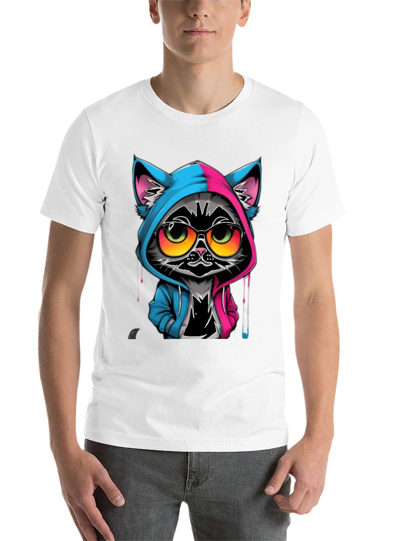 Black Cool Cat T-Shirt view 14