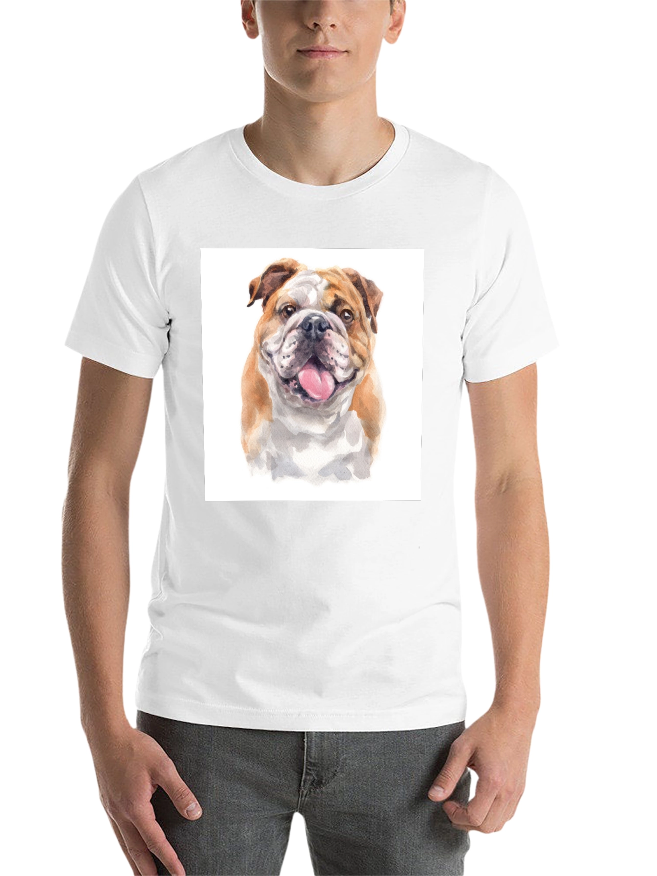 Black Bulldog Graphic T-Shirt - Black Cotton Tee view 14