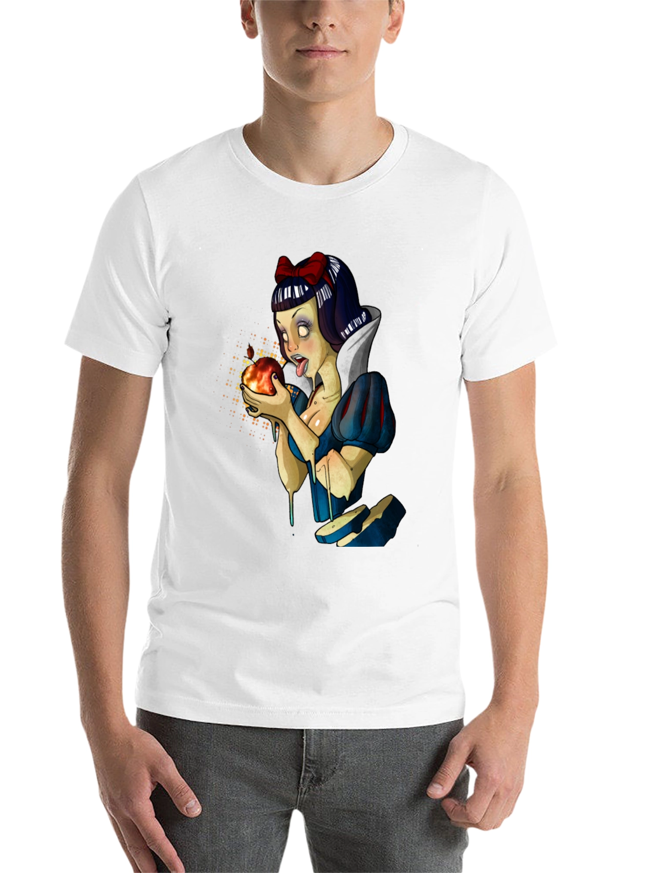 Black Snow White Zombie T-Shirt - Men's Black Graphic Tee view 14