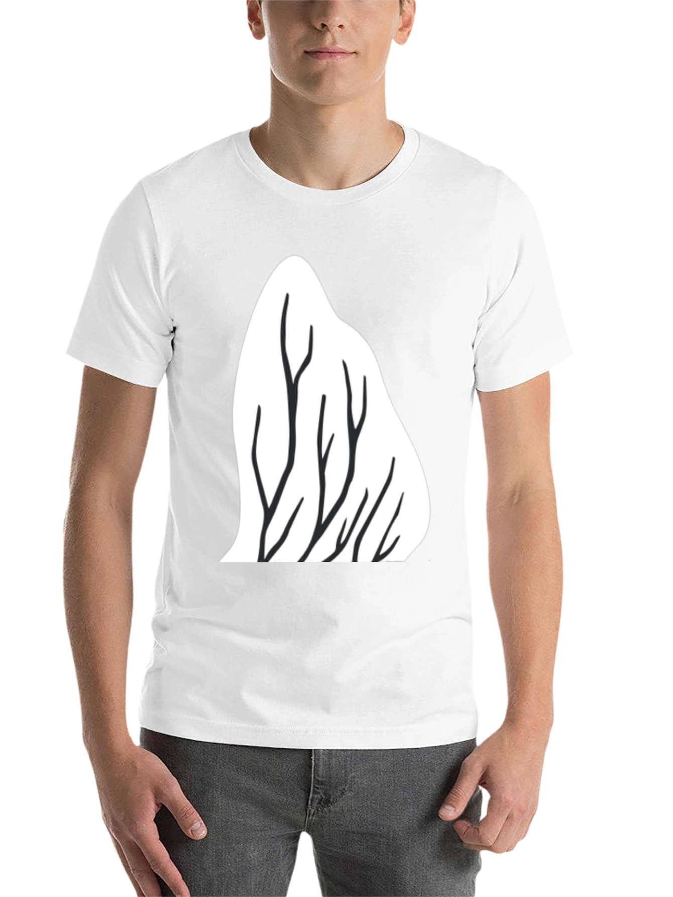 Black Mountain Trees Graphic Tee - Black view 14