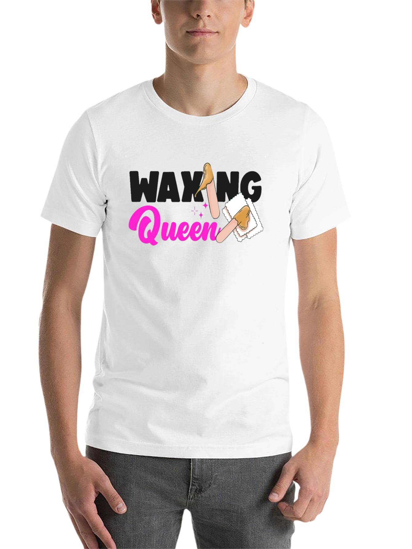 Black Waxing Queen T-Shirt - Beauty Spa Apparel view 14