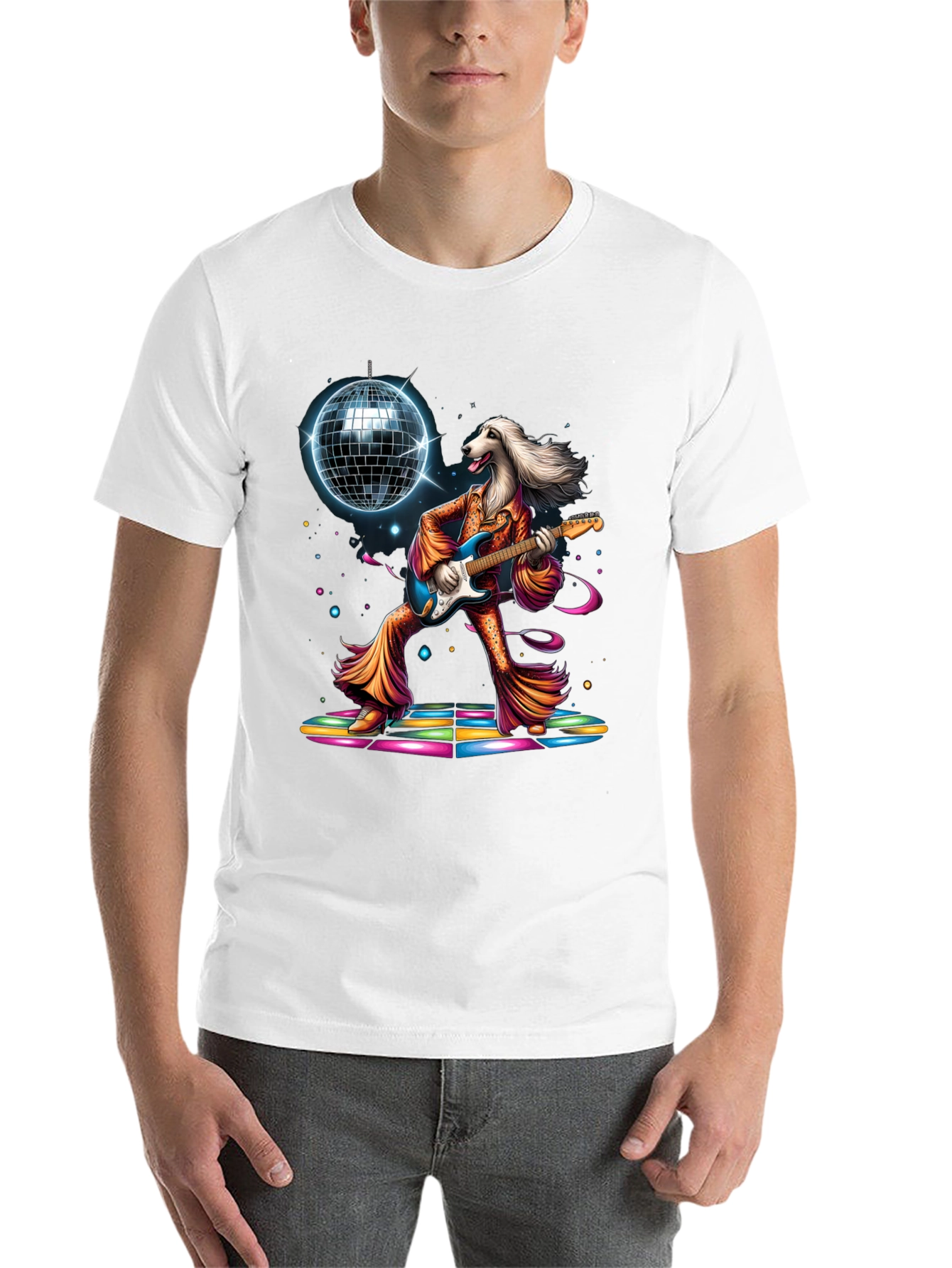 Black Groovy Dog Disco T-Shirt view 14