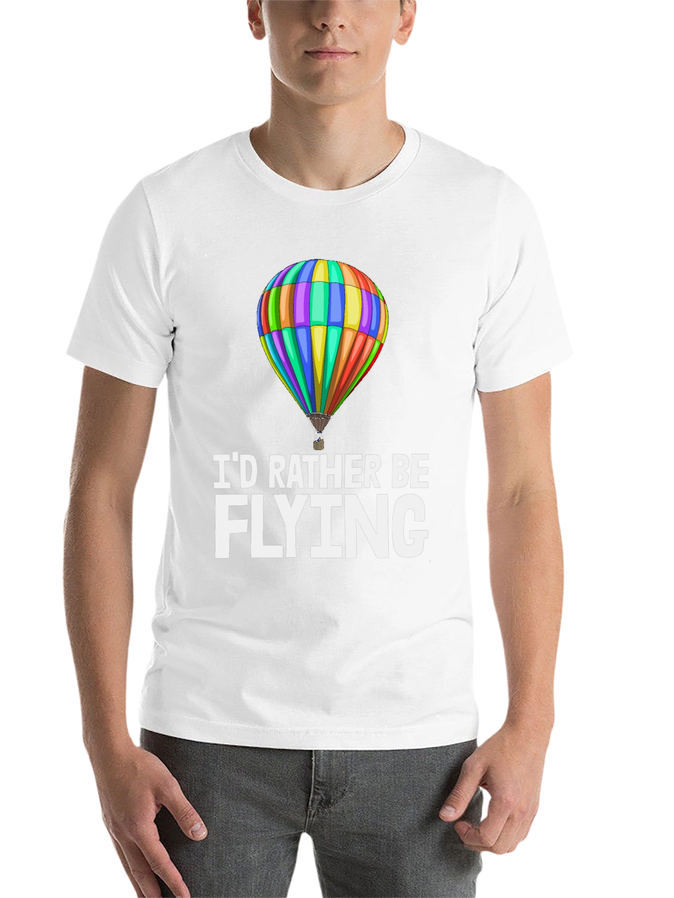 Black I'd Rather Be Flying T-Shirt view 14