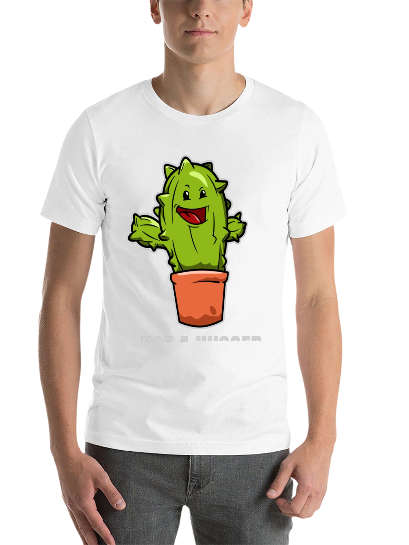 Black Cactus Hugger Funny T-Shirt view 14