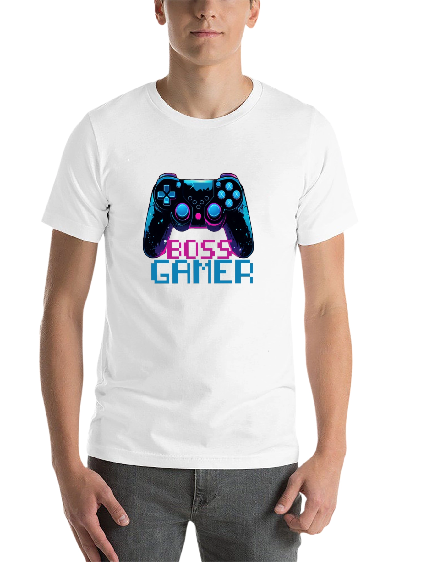 Black Boss Gamer Black T-Shirt - Console Design view 14