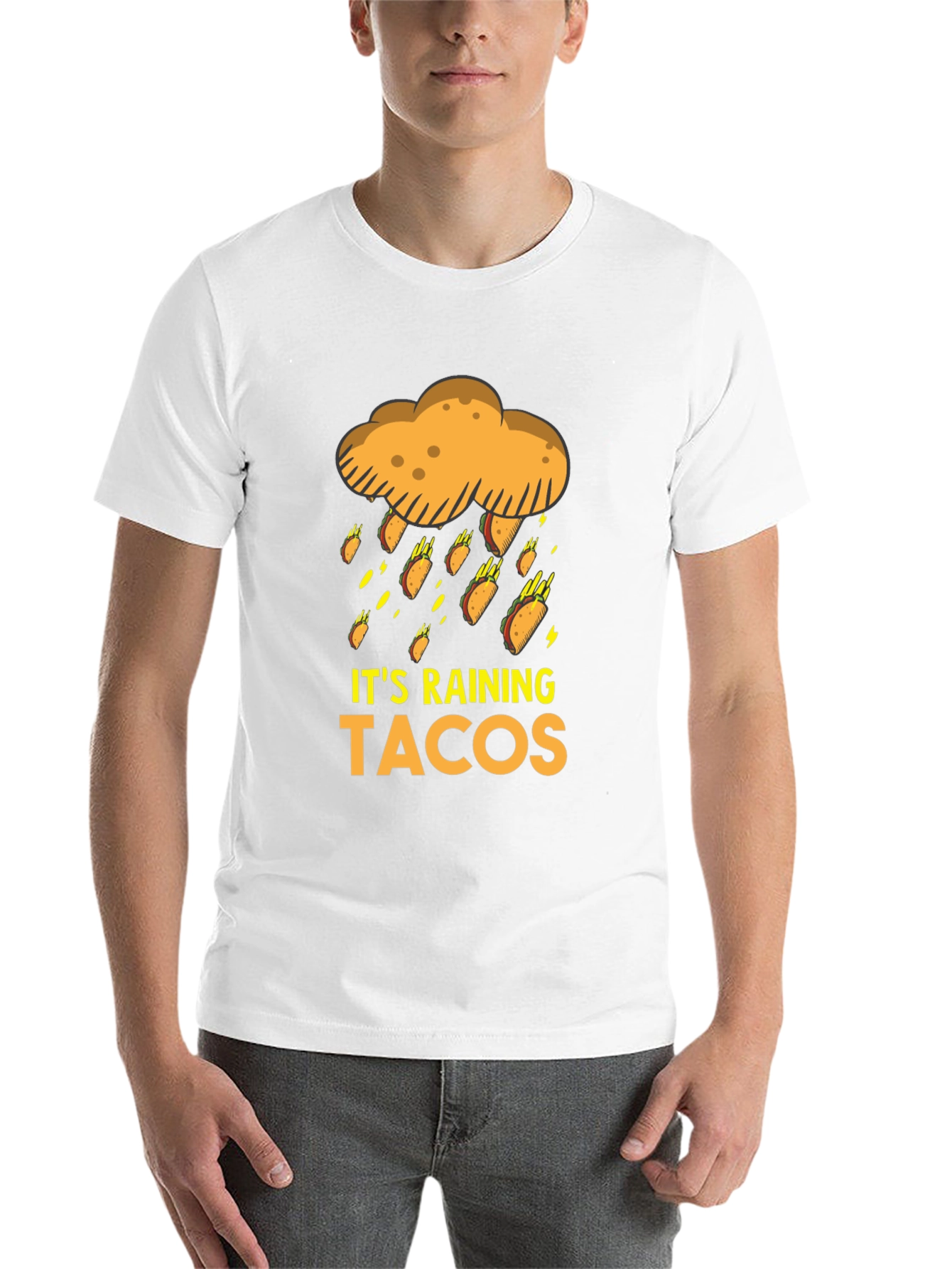 Black It's Raining Tacos Graphic T-Shirt view 14