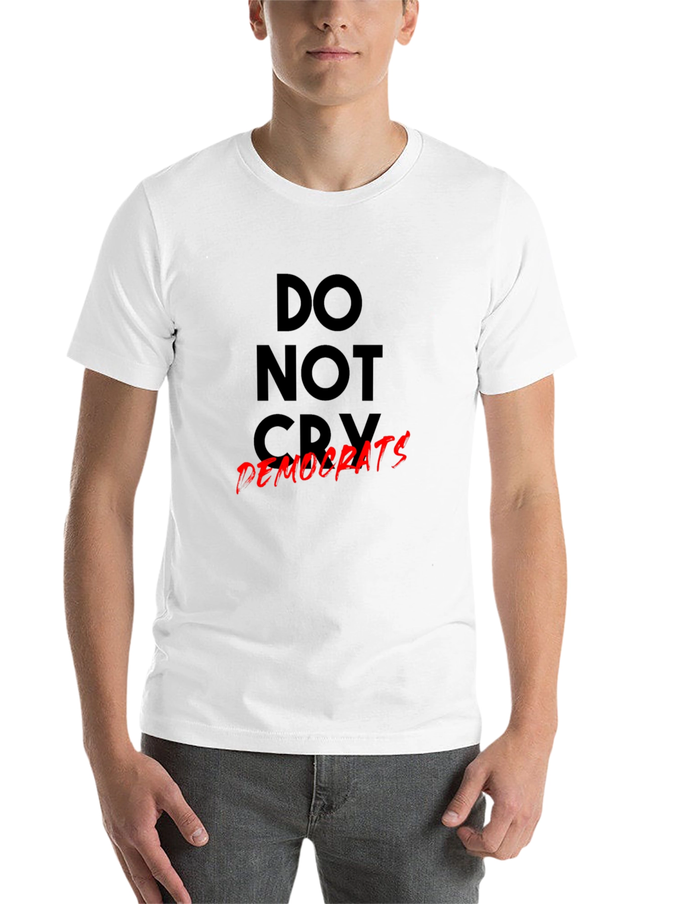 Black Do Not Cry Democrats Graphic T-Shirt view 14