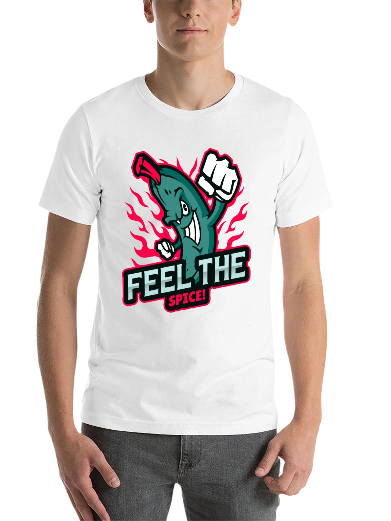 Black Feel the Spice! Graphic Print Black T-Shirt view 14