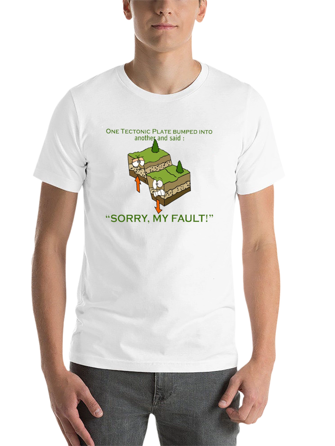 Black Funny Geology T-Shirt - "Sorry, My Fault!" view 14