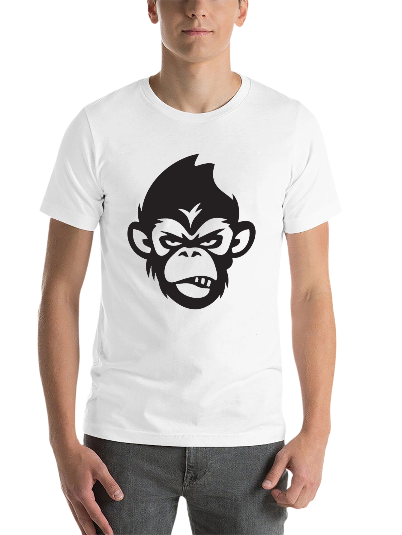 Black Black Monkey Graphic T-Shirt - Men's Casual Tee view 14