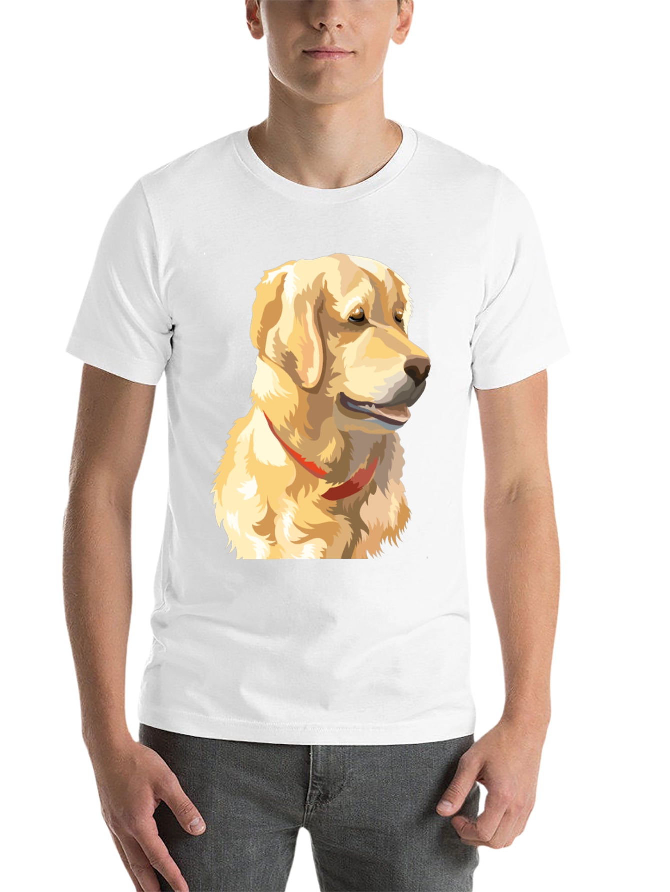 Black Golden Retriever Graphic T-Shirt view 14