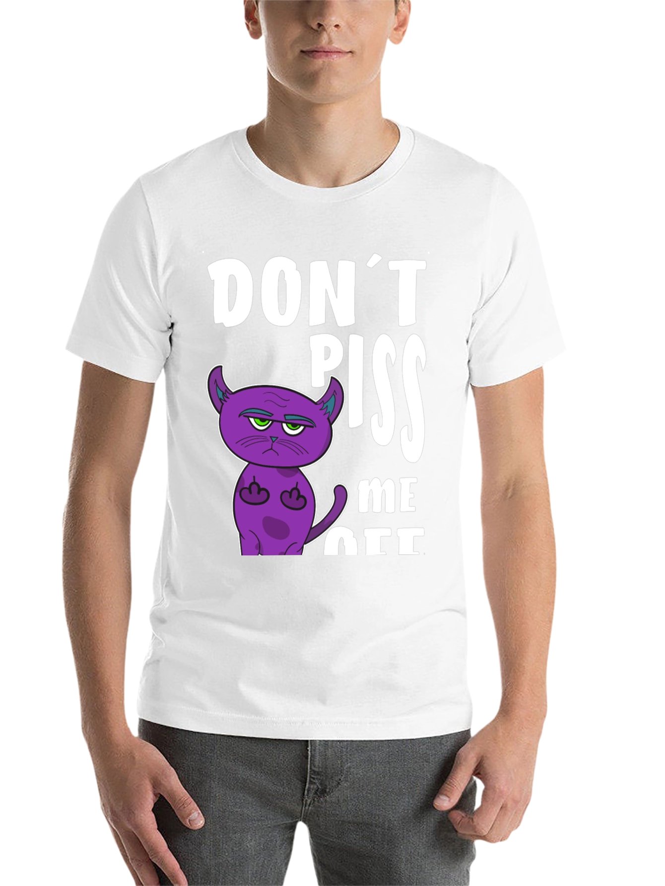 Black Don't Piss Me Off Funny Cat T-Shirt view 14