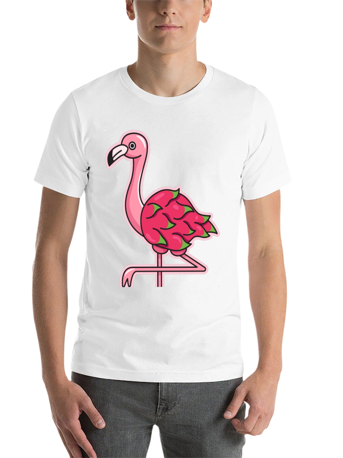 Black Flamingo Dragon Fruit Graphic Tee view 14