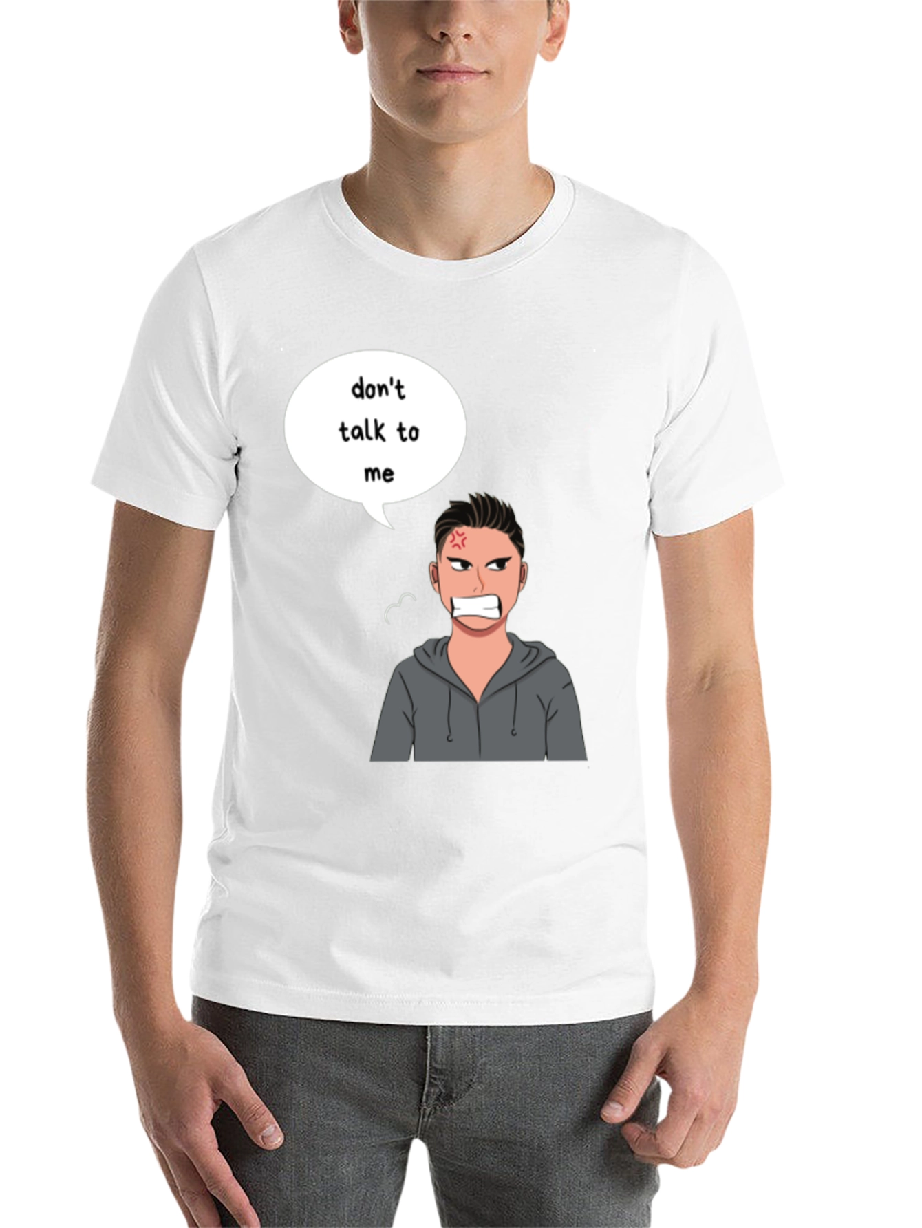 Black Don't Talk To Me Angry Cartoon T-Shirt view 14