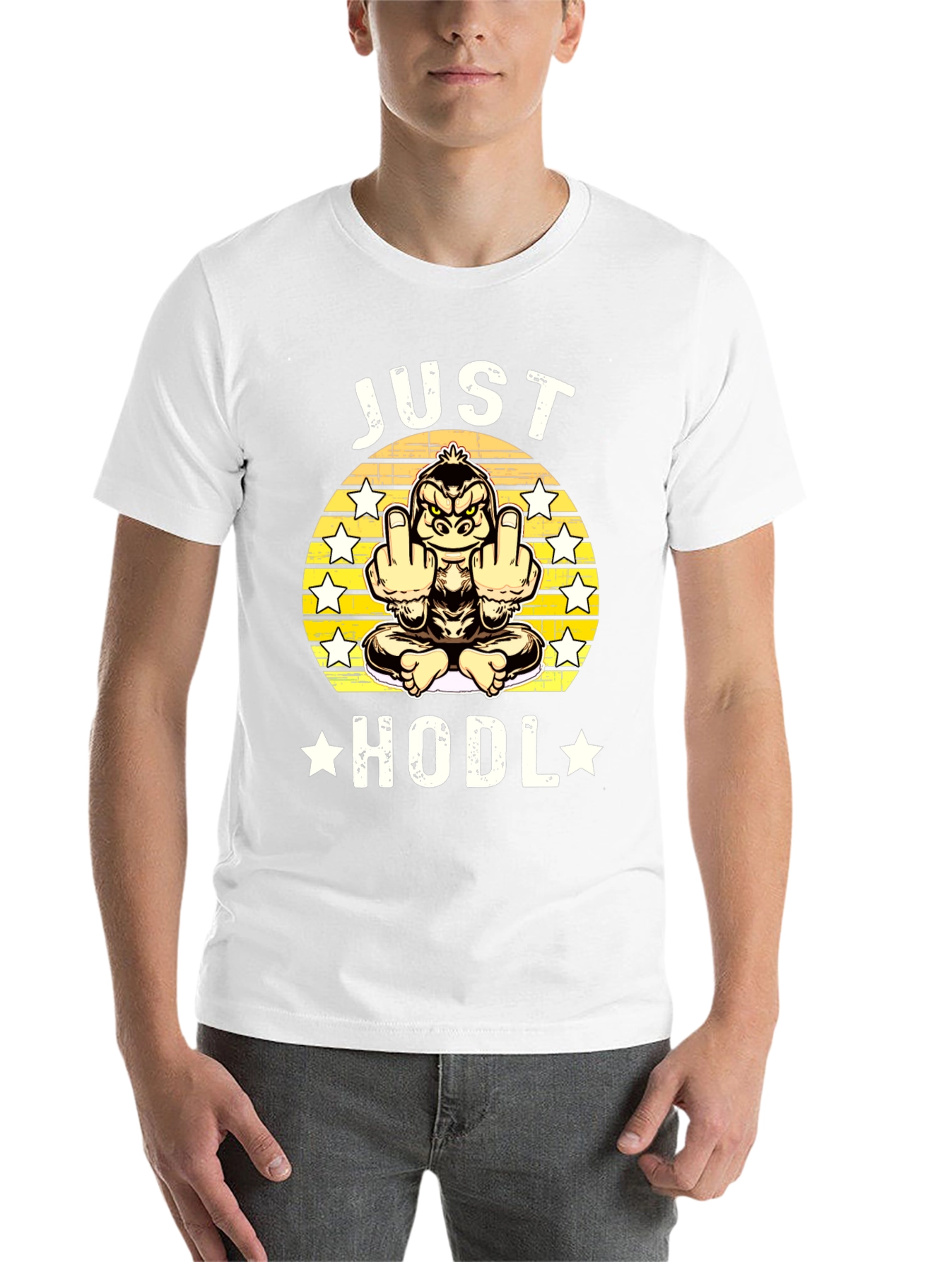 Black Just Hodl Black Graphic T-Shirt view 14