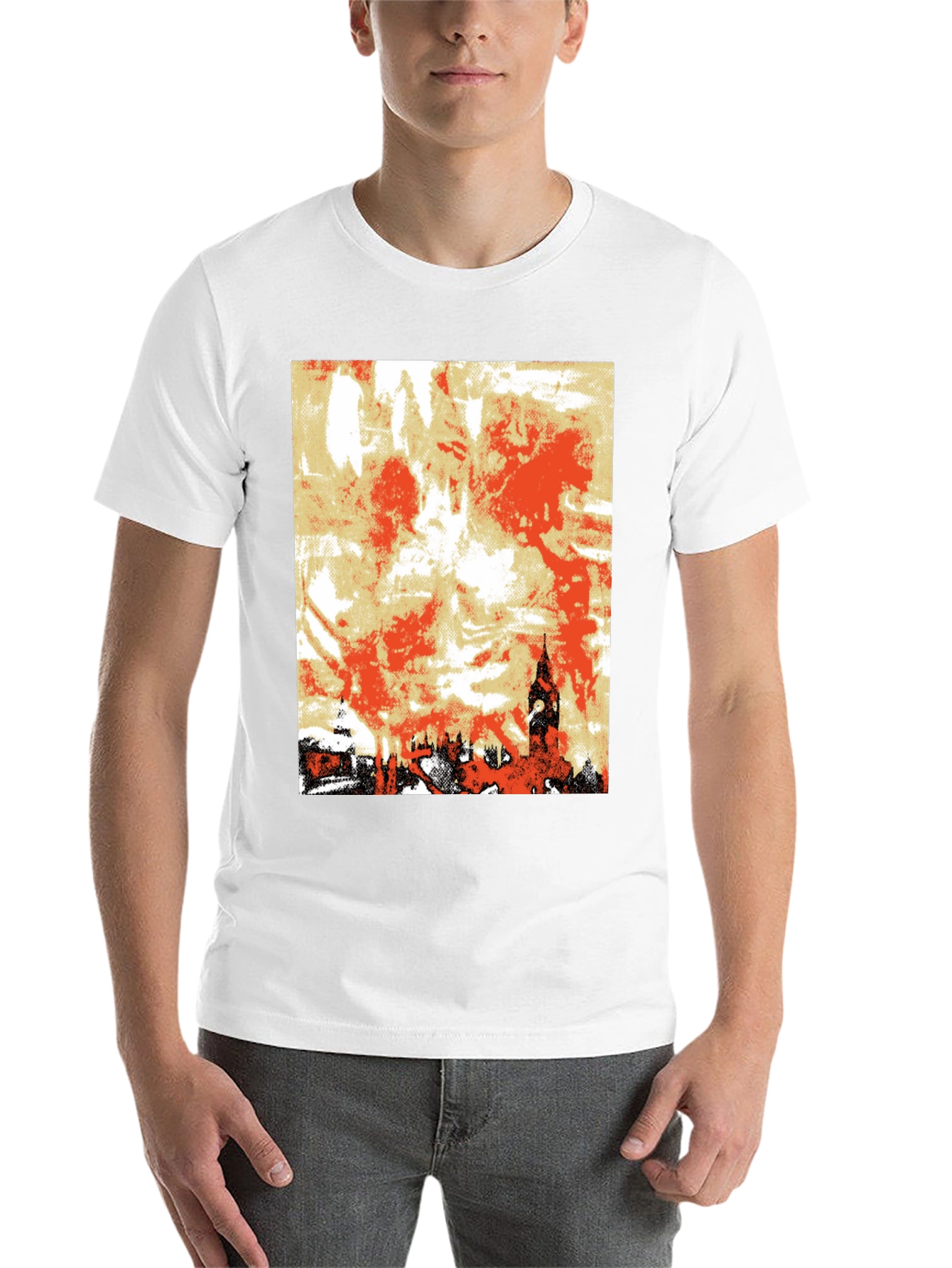 Black London Skyline Graphic Tee - Black view 14