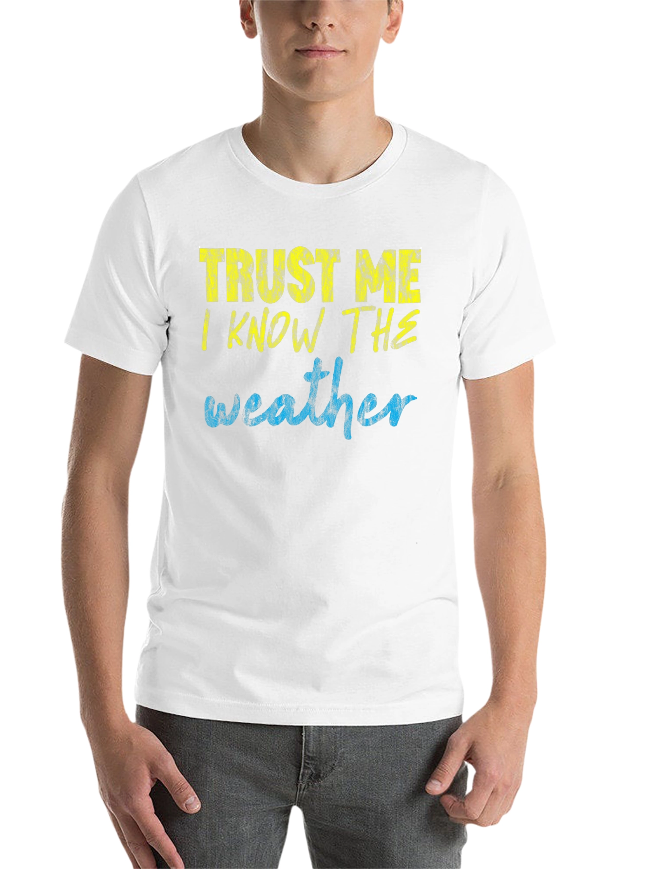 Black Trust Me I Know the Weather T-Shirt view 14