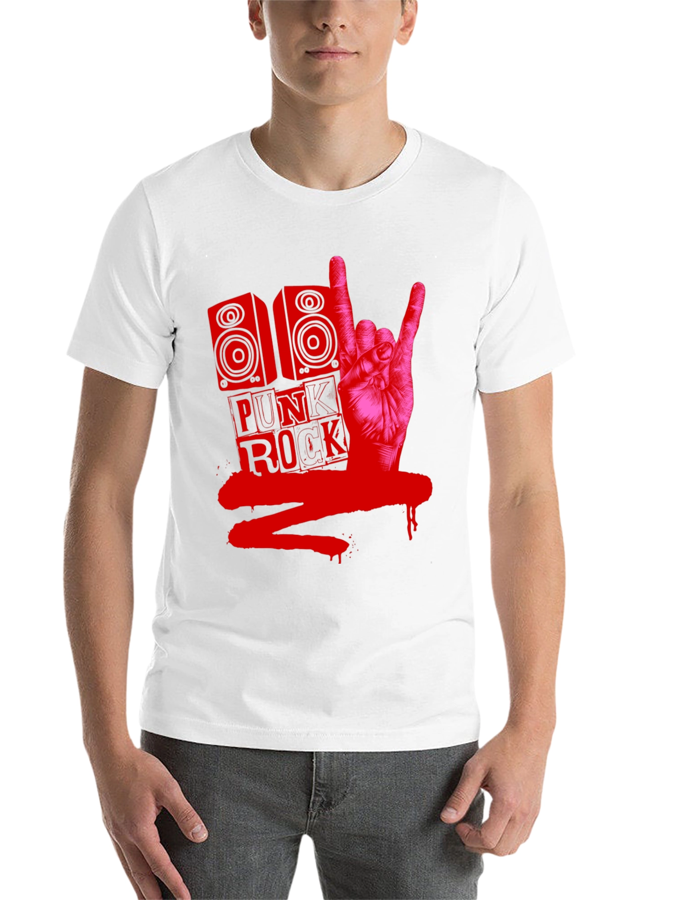 Black Punk Rock Graphic Tee view 14