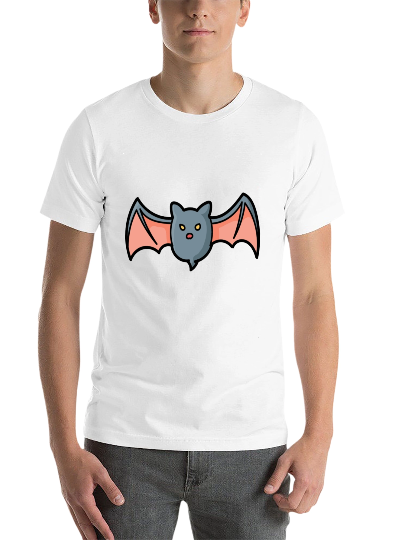 Black Cartoon Bat Graphic T-Shirt - Spooky Season view 14