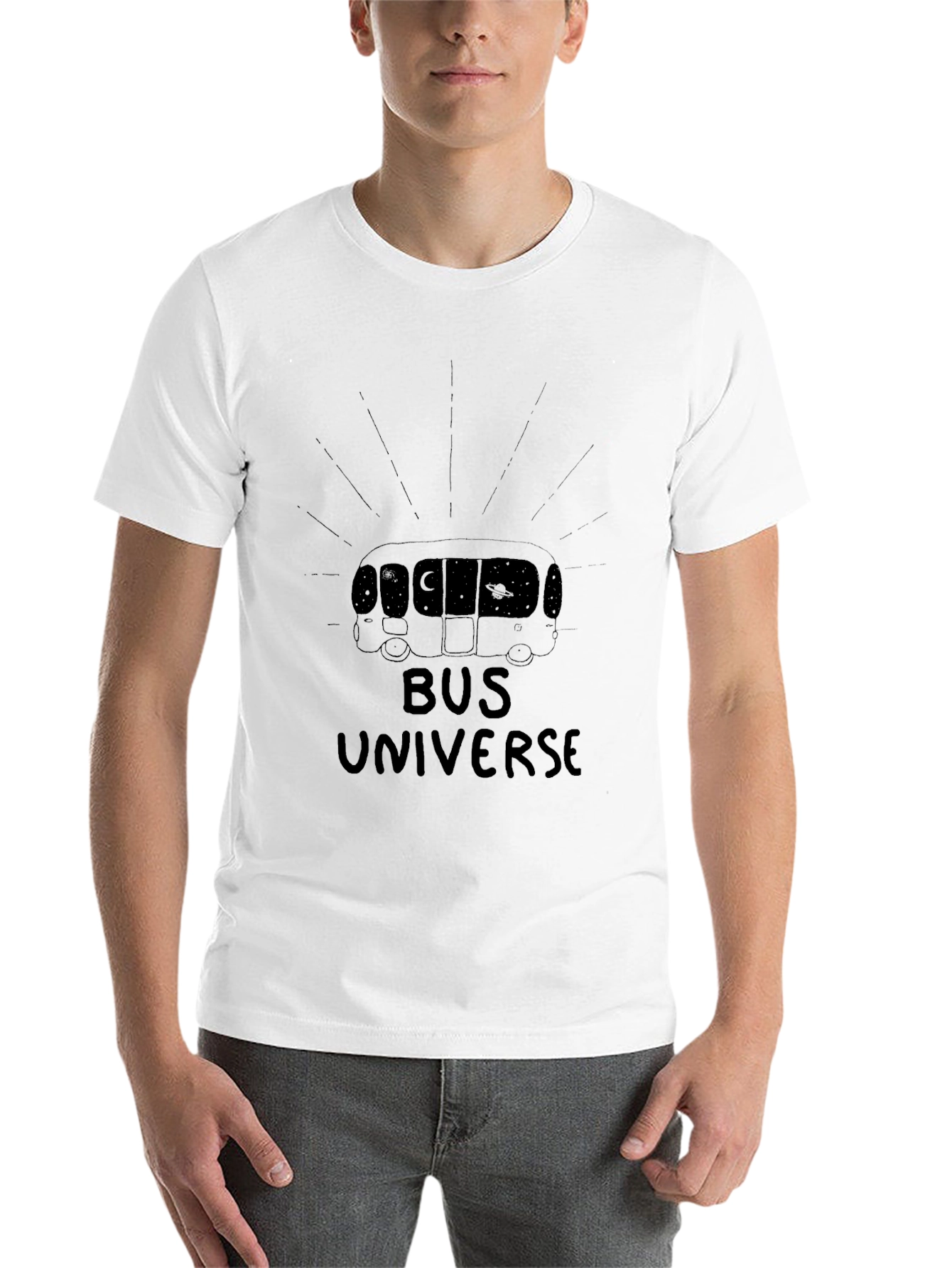 Bus Universe Black Graphic Tee - Stylish Cotton T-Shirt - 14
