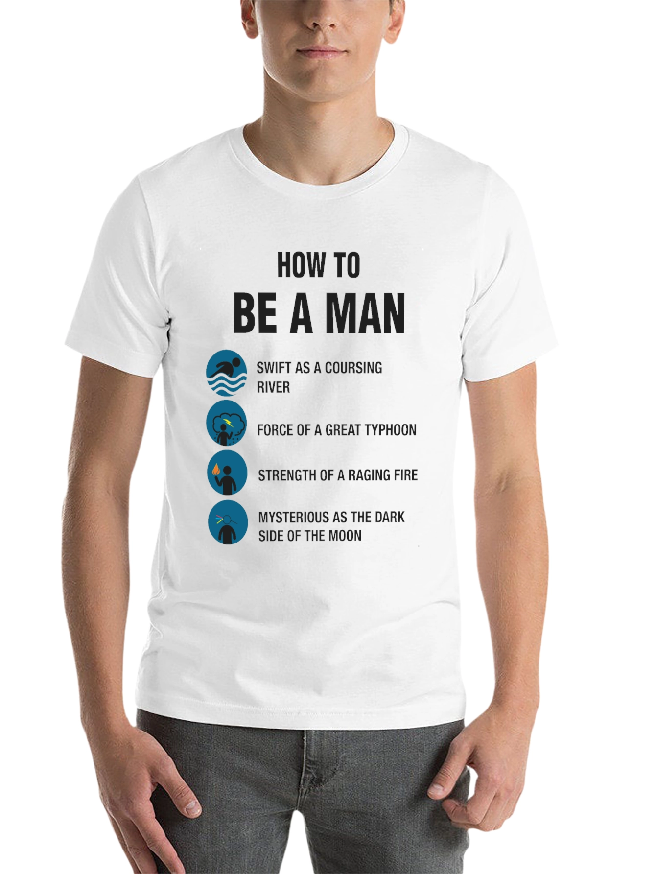 Black How to Be a Man Graphic T-Shirt view 14